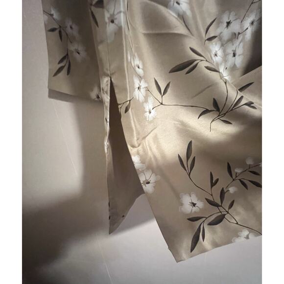 Amanda Smith 100% Silk Jacket W/ 2 Pairs Of 100% Silk Pants Women’s 12 Floral - Picture 3 of 16